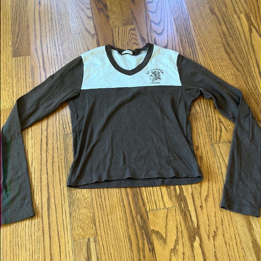 beige & brown long sleeve
